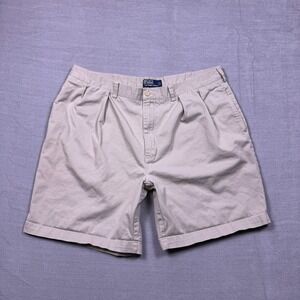 Polo Ralph Lauren Tyler Short Khaki Pleated Cotton Men's Size 40
